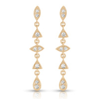 14KT YELLOW DIA EARRINGS