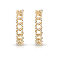 14KT YELLOW DIA EARRINGS