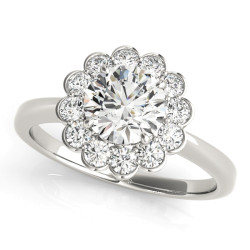 NO DIAS ON SHANKENGAGEMENT RINGS HALO ROUND