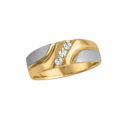GENTS DIA WED BAND SATIN FINISH