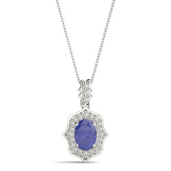 SCALLOPED OV HALO PENDANT