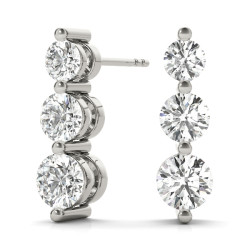 EARRINGS 3 STONE MATCH 30760