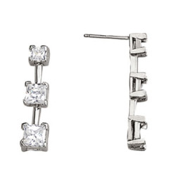 EARRINGS 3 STONE MATCH 30763