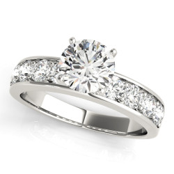 ENGAGEMENT RINGS SINGLE ROW CHANNEL SET