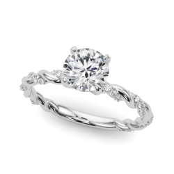ENGAGEMENT RING WITH TWISTED  SHANK