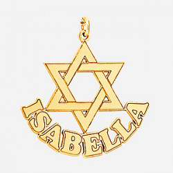 STAR OF DAVID W/ NAME IN BOTTO