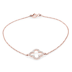 14K PINK DIAMOND BRACELET;DIAMOND=1/4 CTTW