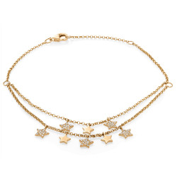 14KT YELLOW DIA BRACELET