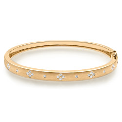14KT YELLOW DIA BANGLE