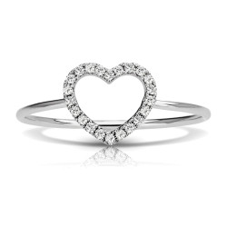 14KW HEART RING