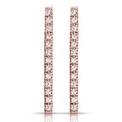 14KT ROSE DIA EARRINGS
