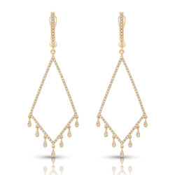 14KT YELLOW DIA EARRINGS