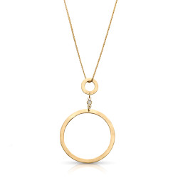 14KY CONNECTED CIRCLES WITH DIAMOND