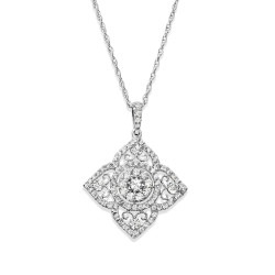 14K DIAMOND FASHION NECKLACE