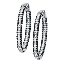 36MM ROUND PAVE BK DIA WHITE