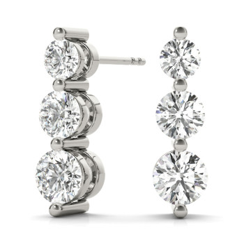 EARRINGS 3 STONE MATCH 30760