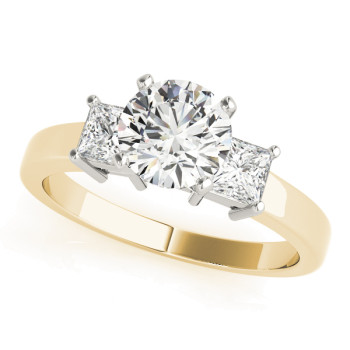 ENGAGEMENT RINGS 3 STONE PRINCESS
