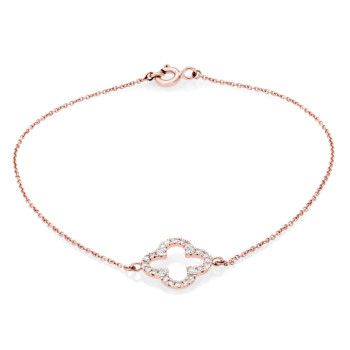 14K PINK DIAMOND BRACELET;DIAMOND=1/4 CTTW