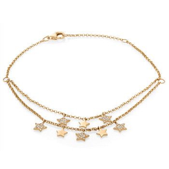 14KT YELLOW DIA BRACELET