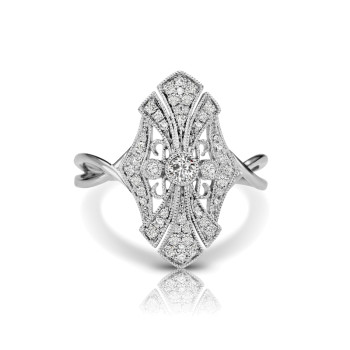 14KW DIAMOND RING;DIAMOND=1/4 CTTW