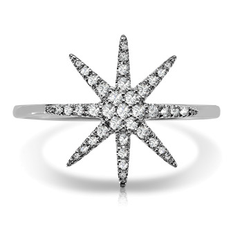 14KT WHITE DIA RING