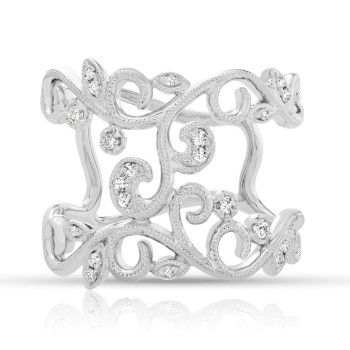 14K WHITE DIA RING