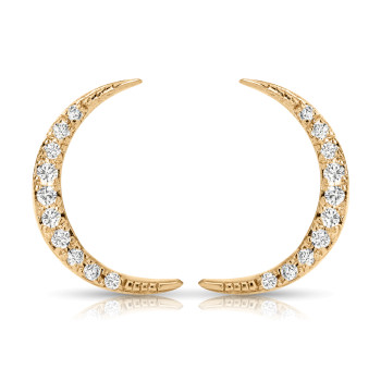 14KT YELLOW DIA EARRINGS