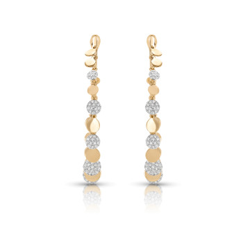 14KT YELLOW DIA EARRINGS