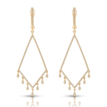 14KT YELLOW DIA EARRINGS