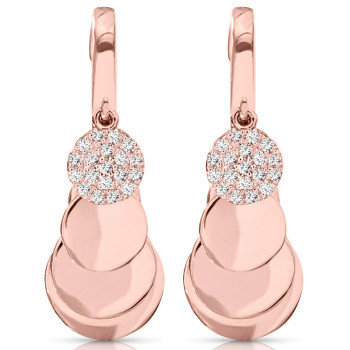 14KT ROSE DIA EARRINGS