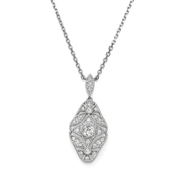 14KW DIAMOND NECKLACE;DIAMOND=1/5 CTTW