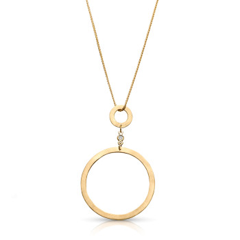 14KY CONNECTED CIRCLES WITH DIAMOND
