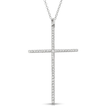14K CROSS DIA NECKLACE
